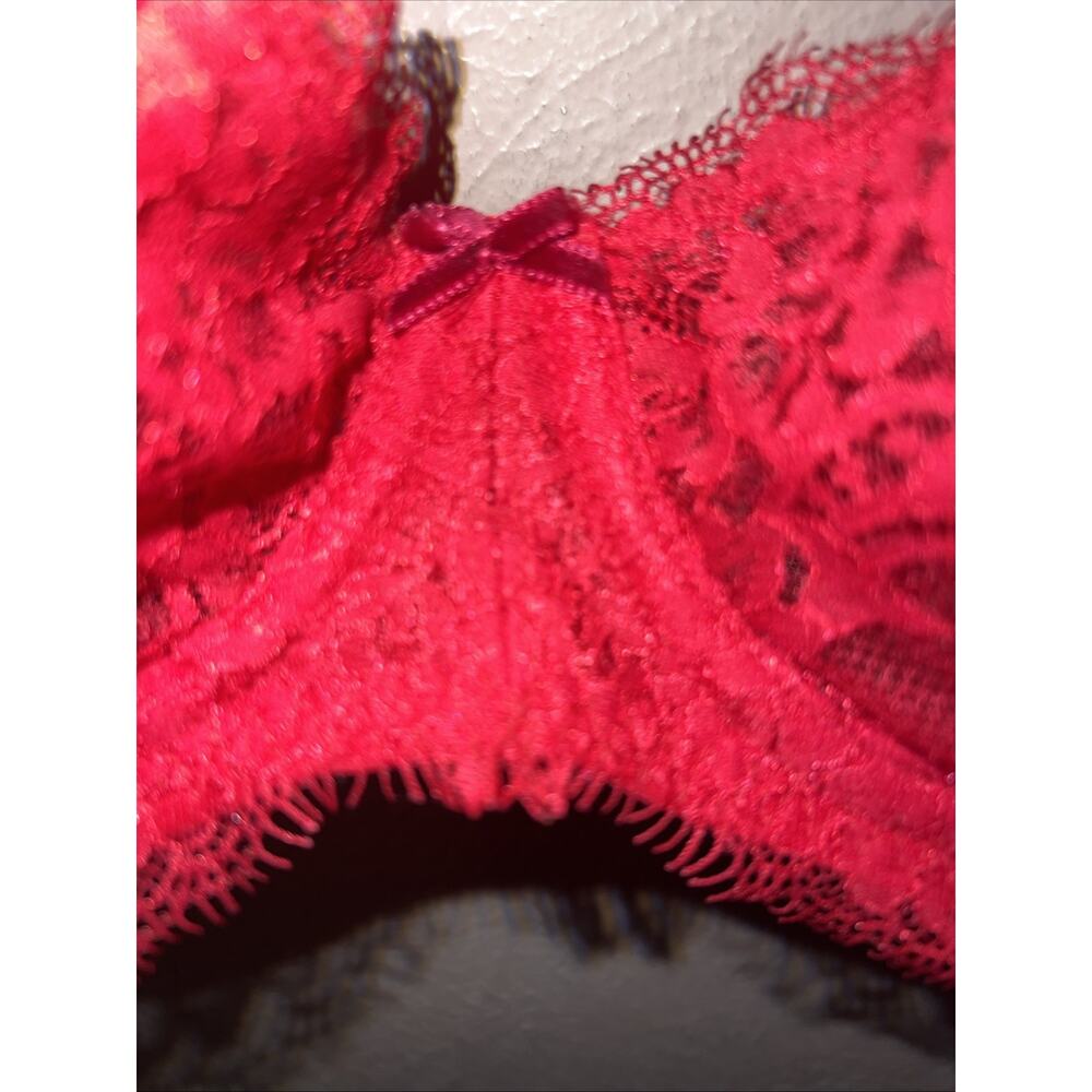 Body by Victoria Secret Dream Angel Push Up Bra Without Padding Red 32D - Picture 3 of 13